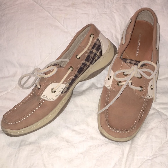 Highland Creek PLAID leather tie loafer flat preppy slip on comfy boat shoes 7.5 - Picture 16 of 16